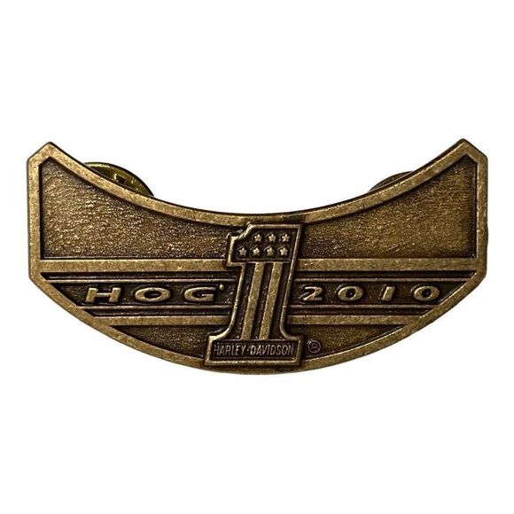 Harley Davidson Motorcycle Owners Group HOG 2010 Jacket Vest Hat Rocker Pin - Picture 1 of 4